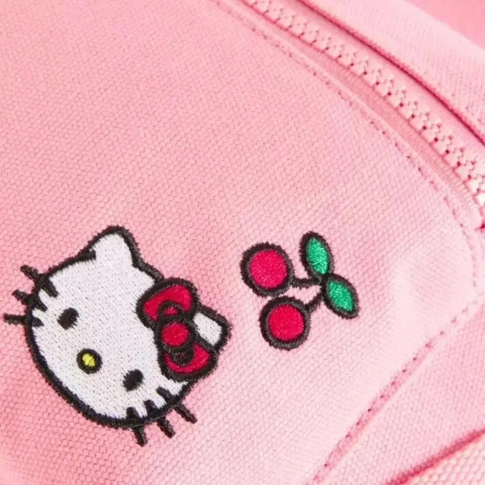 Sanrio Hello Kitty Pink Small Cotton Canvas Backpack - Picture 4 of 4